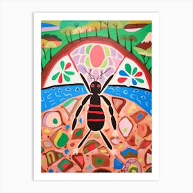 Maximalist Animal Painting Ant Art Print