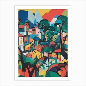 Village In The Mountains Art Print