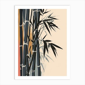 Bamboo Plant Minimalist Illustration 2 Art Print