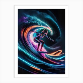 Surfer On The Wave Art Print