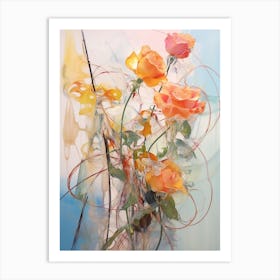 Abstract Flower Painting Rose 2 Art Print