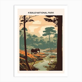 Kibale National Park Midcentury Travel Poster Art Print