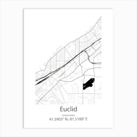 Euclid,United States Minimalist Map Art Print