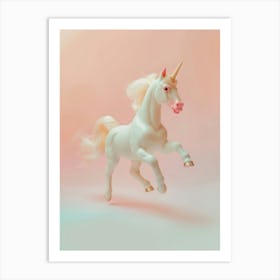 Toy Pastel Unicorn Galloping 1 Art Print