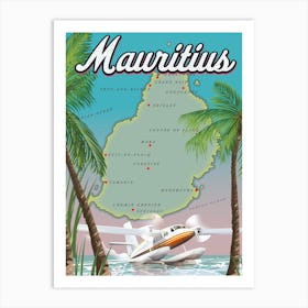 Mauritius Travel poster Art Print