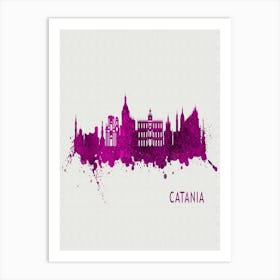 Catania Italy City Purple Art Print