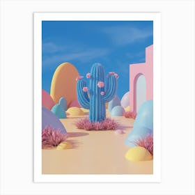 Cactus In The Desert Art Print