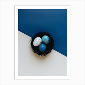 Easter Eggs In A Nest 12 Art Print