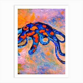 Blue Ringed Octopus Matisse Inspired Art Print