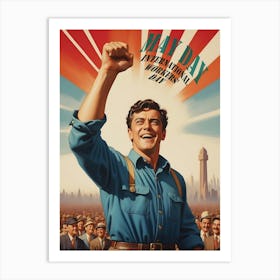 First May Happy Labour Day 5 Art Print