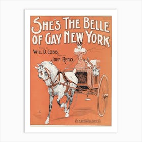 She’S The Belle Of Gay New York (1899) Art Print