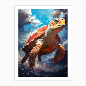Turtle In The Sky 2 Art Print