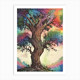 Rainbow Tree 2 Art Print