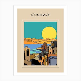 Minimal Design Style Of Cairo, Egypt 4 Poster Art Print