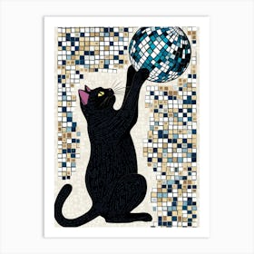 Disco Cat 1 Art Print