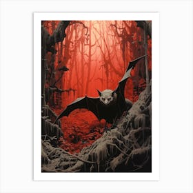 Ghost Faced Bat Flying 6 Art Print