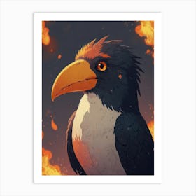 Bird In Flames Art Print