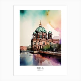 Berlin Germany Watercolour Travel Poster 4 Art Print