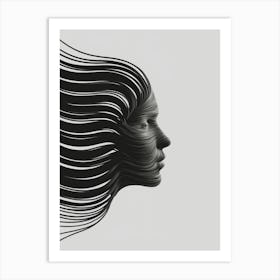 Abstract Woman'S Head Art Print