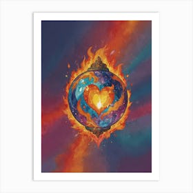 Heart Of Fire 62 Art Print