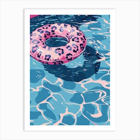 Pink Pool Float Art Print