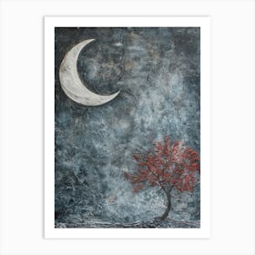 Moon And Tree Art Print