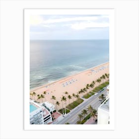 Aerial View Of Miami Beach Art Print