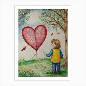 Heart Kite 11 Art Print