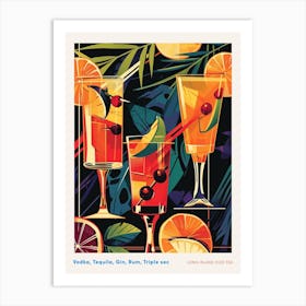 Art Deco Long Island Iced Tea 1 Poster Art Print