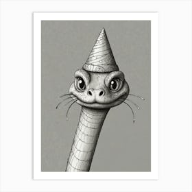 Birthday Lizard 4 Art Print