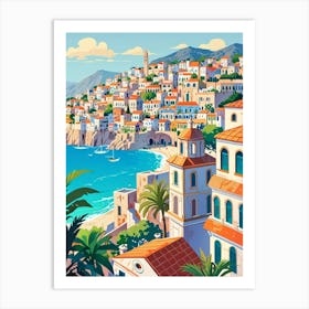 Seaside Town Art Print