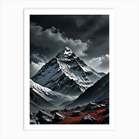 Everest Mountain Scaling the Beauty of Everes Art Print