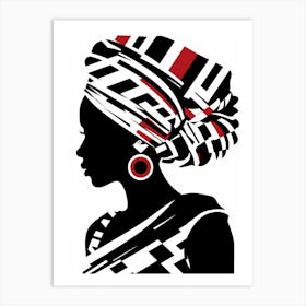 African Woman Silhouette Art Print