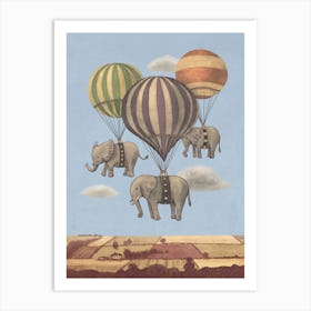 Flight Of The Elephants Option Art Print