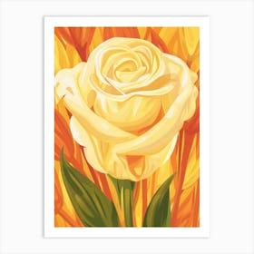 Yellow Rose Art Print