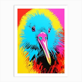 Andy Warhol Style Bird Kiwi 2 Art Print