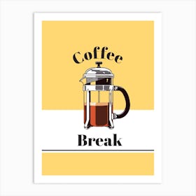 Coffee Break, Retro, Kitchen Art Print Art Print