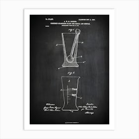 Pharmacist Gift, Gift For Doctor, Measuring Glass And Pestle And Mortar, Medical Print, Drug, Pharmaceutical Gift Medical Poster Cm0871 Art Print