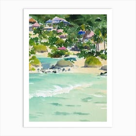 Isla Mujeres Mexico Watercolour Tropical Destination Art Print