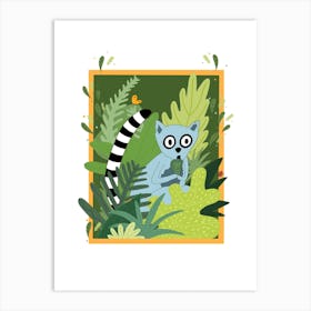 Lemur In The Jungle Art Print