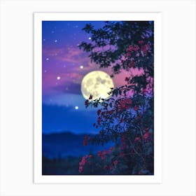 Full Moon In The Sky Art Print