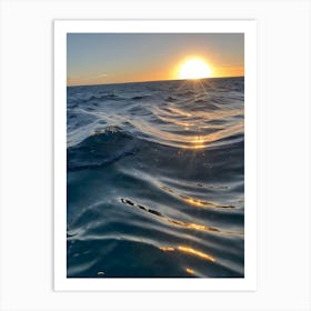 Sunrise Over The Ocean-Reimagined 3 Art Print