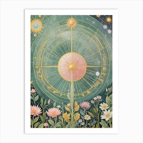 Floral Astrology no2 Art Print