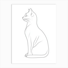 Cat Drawing Art Print