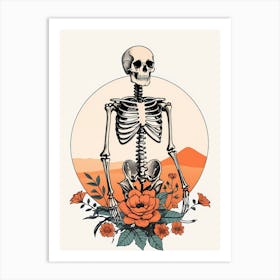 Floral Skeleton Botanical Anatomy (28) Art Print