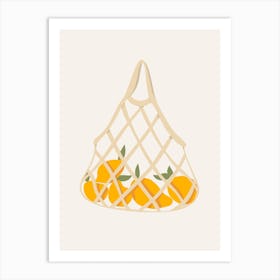Oranges In Baskets Art Print