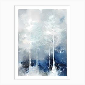 Snowy Trees Art Print