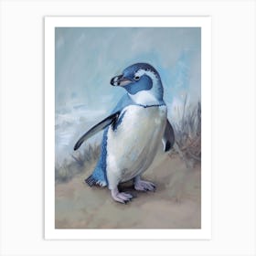 Adlie Penguin Oamaru Blue Penguin Colony Oil Painting 3 Art Print