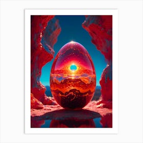 Saturn Egg Art Print