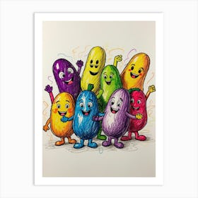 Fruity Peas Art Print